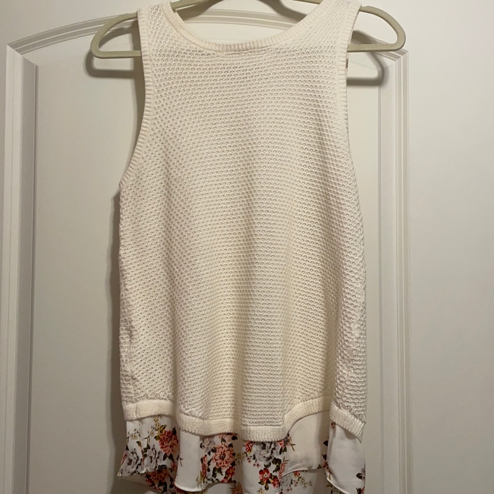 Very cute, comfortable sweater tank top.Never worn